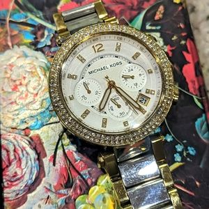 MK5687 Women's Parker Silver Dial Two Tone Steel C